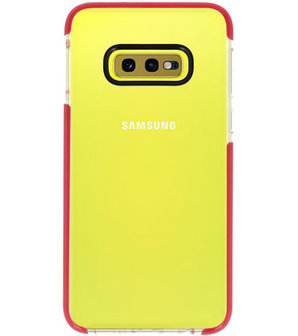 Armor TPU Hoesje voor Samsung Galaxy S10e Transparant / Rood