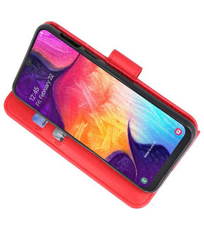 Bookstyle Wallet Cases Hoesje voor Samsung Galaxy A50 / A50S Rood