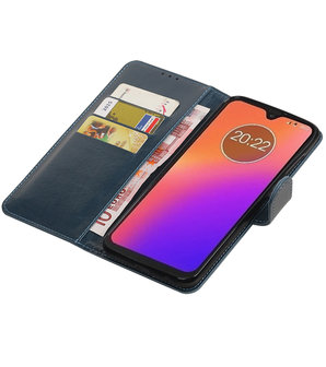 Motief Bookstyle Hoesje voor Motorola Moto G7 - G7 Plus  Blauw