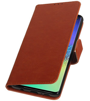 Motief Bookstyle Hoesje voor Samsung Galaxy S10 Plus Bruin