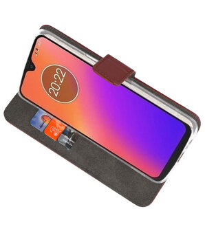 Booktype Wallet Cases Hoesje voor Motorola Moto G7 / G7 Plus Bruin