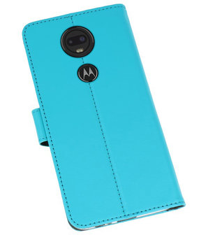Booktype Wallet Cases Hoesje voor Motorola Moto G7 / G7 Plus  Blauw