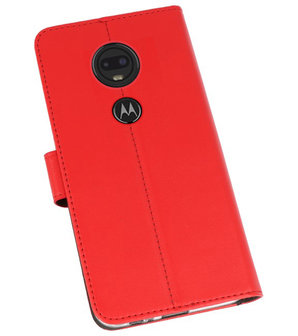 Booktype Wallet Cases Hoesje voor Motorola Moto G7 / G7 Plus Rood