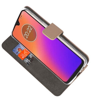 Booktype Wallet Cases Hoesje voor Motorola Moto G7 / G7 Plus Goud