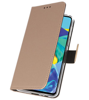 Booktype Wallet Cases Hoesje voor Huawei P30 Goud