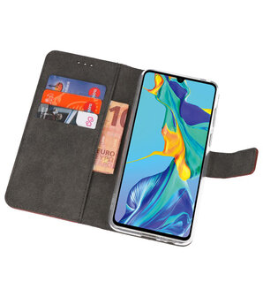 Booktype Wallet Cases Hoesje voor Huawei P30 Bruin