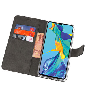 Booktype Wallet Cases Hoesje voor Huawei P30 Zwart