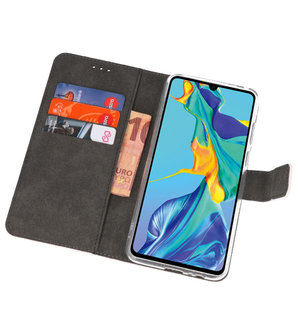 Booktype Wallet Cases Hoesje voor Huawei P30 Wit