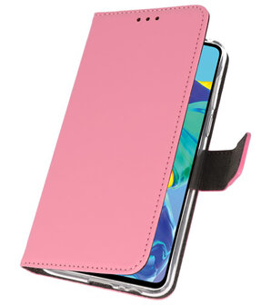 Booktype Wallet Cases Hoesje voor Huawei P30 Roze