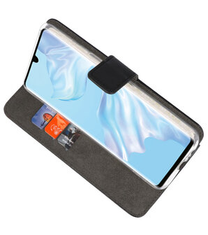 Booktype Wallet Cases Hoesje voor Huawei P30 Pro Zwart