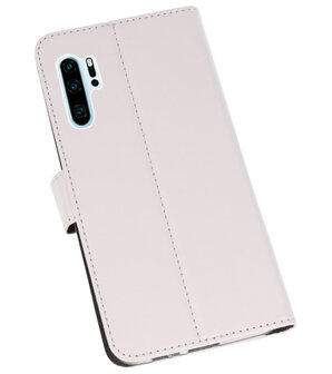 Booktype Wallet Cases Hoesje voor Huawei P30 Pro Wit