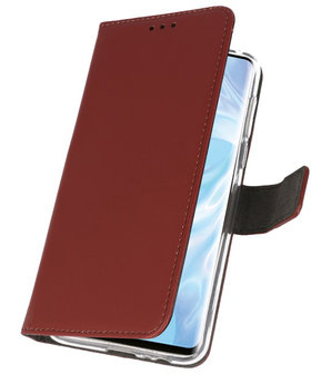 Booktype Wallet Cases Hoesje voor Huawei P30 Pro Bruin