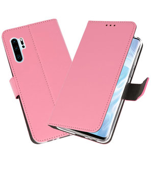 Booktype Wallet Cases Hoesje voor Huawei P30 Pro Roze