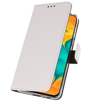 Booktype Wallet Cases Hoesje voor Samsung Galaxy A30 Wit