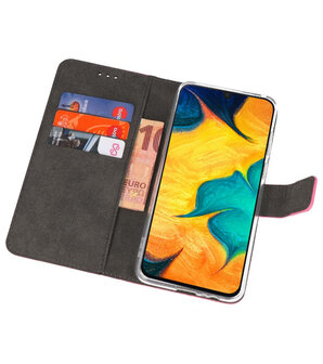 Booktype Wallet Cases Hoesje voor Samsung Galaxy A30 Roze