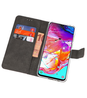 Booktype Wallet Cases Hoesje voor Samsung Galaxy A70 Wit