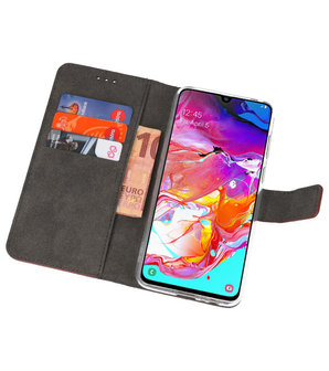 Booktype Wallet Cases Hoesje voor Samsung Galaxy A70 Bruin