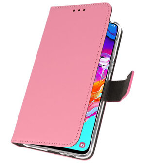 Booktype Wallet Cases Hoesje voor Samsung Galaxy A70 Roze