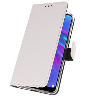 Booktype Wallet Cases Hoesje voor Huawei Y6 / Y6 Prime 2019 Wit