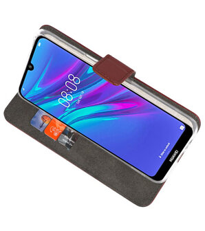 Booktype Wallet Cases Hoesje voor Huawei Y6 / Y6 Prime 2019 Bruin