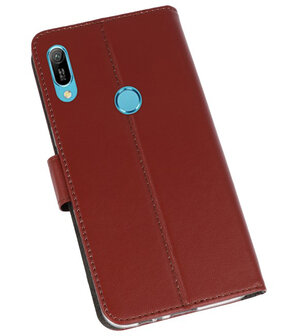 Booktype Wallet Cases Hoesje voor Huawei Y6 / Y6 Prime 2019 Bruin