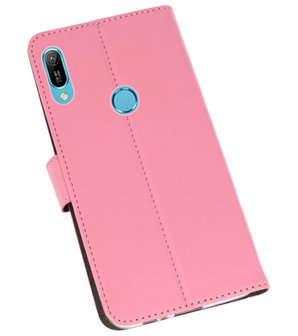 Booktype Wallet Cases Hoesje voor Huawei Y6 / Y6 Prime 2019 Roze