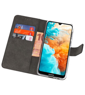 Booktype Wallet Cases Hoesje voor Huawei Y6 Pro 2019 Zwart