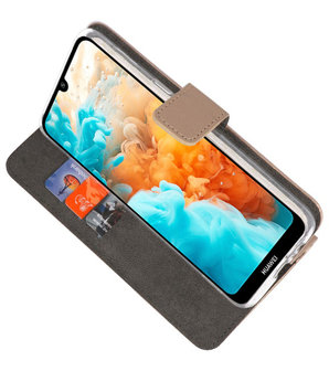 Booktype Wallet Cases Hoesje voor Huawei Y6 Pro 2019 Goud