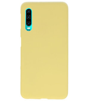 Color TPU Hoesje voor Huawei P30 Geel