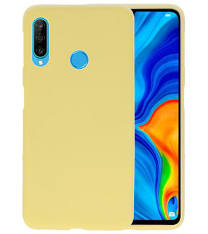 Color TPU Hoesje voor Huawei P30 Lite Geel