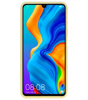 Color TPU Hoesje voor Huawei P30 Lite Geel