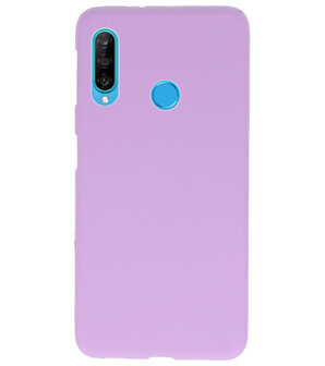 Color TPU Hoesje voor Huawei P30 Lite Paars