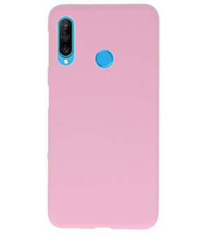 Color TPU Hoesje voor Huawei P30 Lite Roze