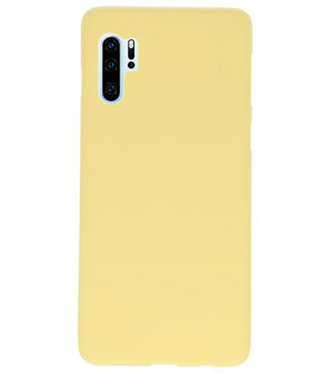 Color TPU Hoesje voor Huawei P30 Pro Geel