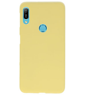 Color TPU Hoesje voor Huawei Y6 (Prime) 2019 Geel