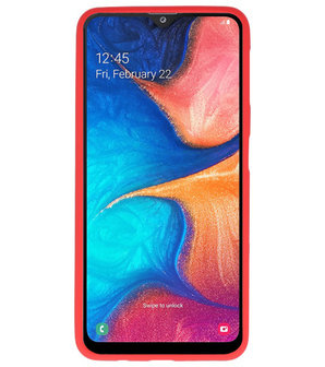 Color TPU Hoesje voor Samsung Galaxy A20 Rood