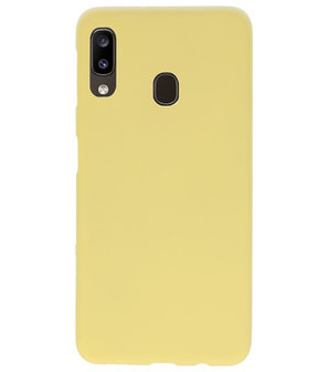 Color TPU Hoesje voor Samsung Galaxy A20 Geel