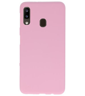 Color TPU Hoesje voor Samsung Galaxy A20 Roze