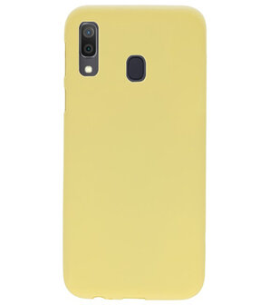 Color TPU Hoesje voor Samsung Galaxy A30 Geel