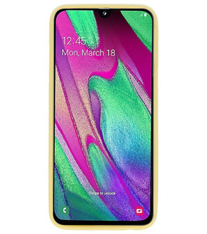 Color TPU Hoesje voor Samsung Galaxy A40 Geel