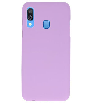 Color TPU Hoesje voor Samsung Galaxy A40 Paars