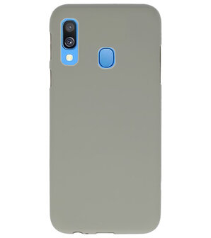 Color TPU Hoesje voor Samsung Galaxy A40 Grijs