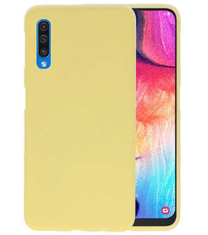 Color TPU Hoesje voor Samsung Galaxy A50 Geel
