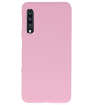 Color TPU Hoesje voor Samsung Galaxy A70 Roze