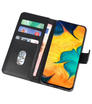 Bookstyle Wallet Cases Hoesje voor Samsung Galaxy A30 Zwart