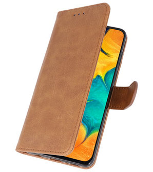 Bookstyle Wallet Cases Hoesje voor Samsung Galaxy A30 Bruin