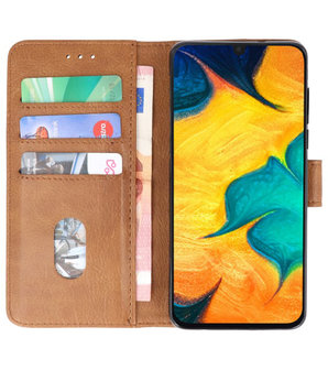 Bookstyle Wallet Cases Hoesje voor Samsung Galaxy A30 Bruin