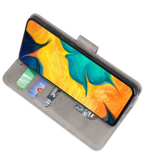 Bookstyle Wallet Cases Hoesje voor Samsung Galaxy A30 Grijs