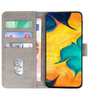 Bookstyle Wallet Cases Hoesje voor Samsung Galaxy A30 Grijs