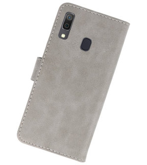 Bookstyle Wallet Cases Hoesje voor Samsung Galaxy A30 Grijs